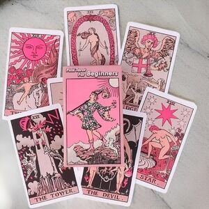 New Pink Rider Waite Tarot Cards Deck for Beginners Oracle Witch Wicca Zodiac